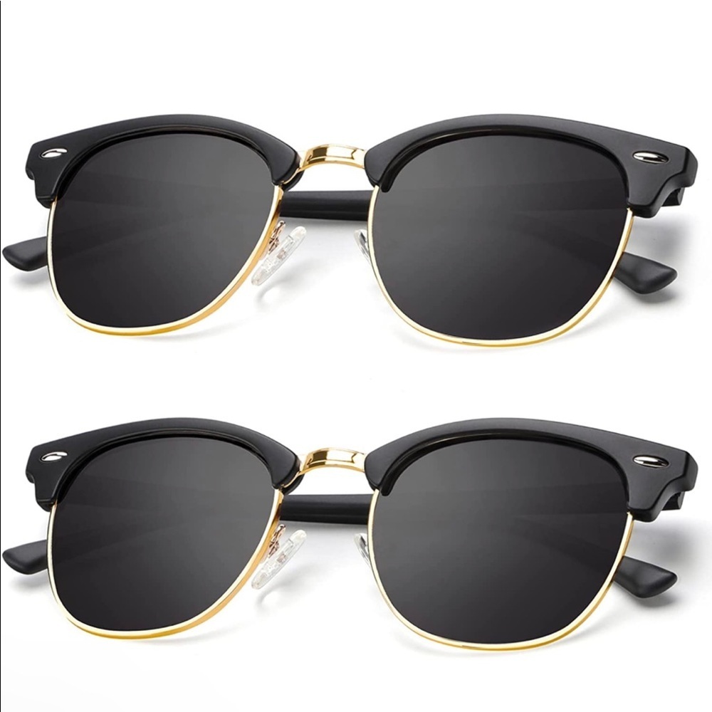 Black Polarized Sunglasses, Unisex Sun Glasses for Driving UV Protection EUC